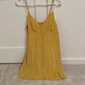 Volcom Yellow Floral Sundress, size medium